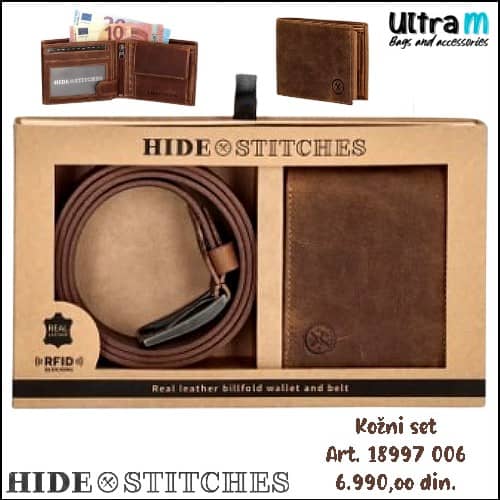 Kaiš i novčanik Hide & Stitches Art. 18997 006 Kožni set
