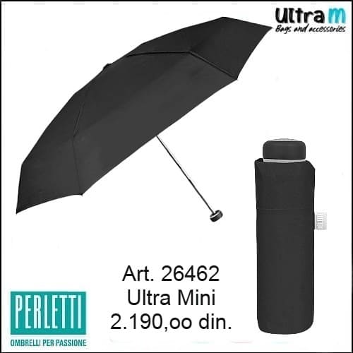 Kišobran Perletti Art. 26462 Ultra mini crni