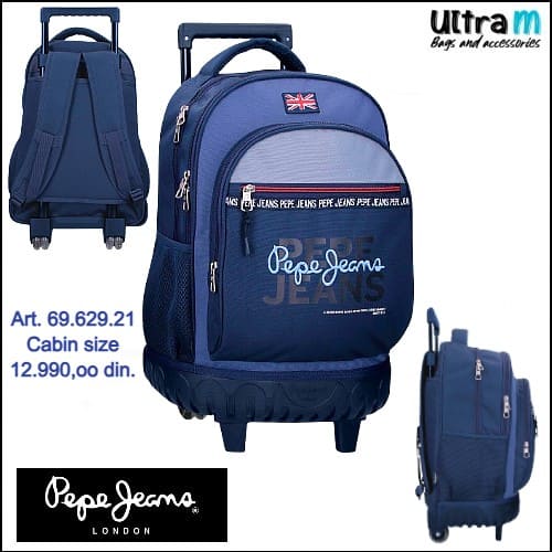 Ranac Pepe Jeans London Art. 69.629.21 Cabin size navy