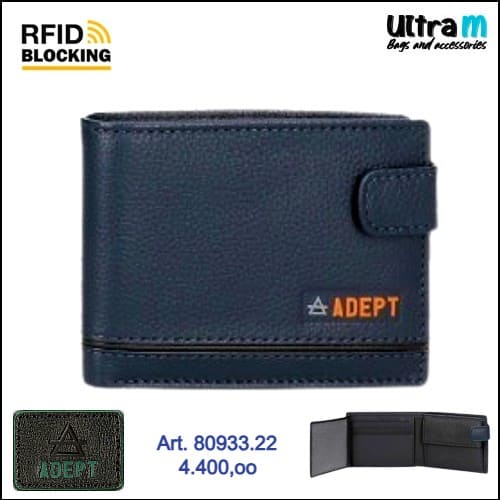 Muški novčanik Adept Art. 80933.22 RFID Plavi koža