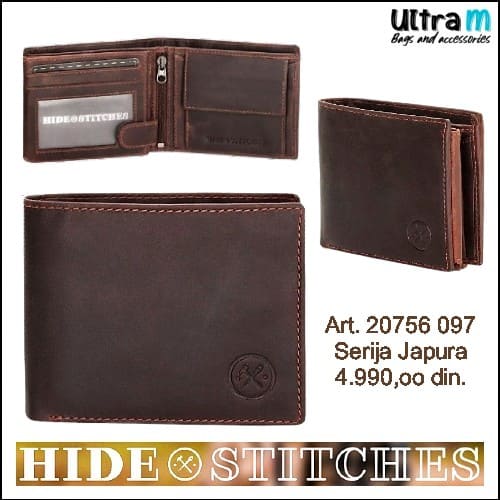 Muški novčanik Hide & Stitches Art. 20756 097 koža braon