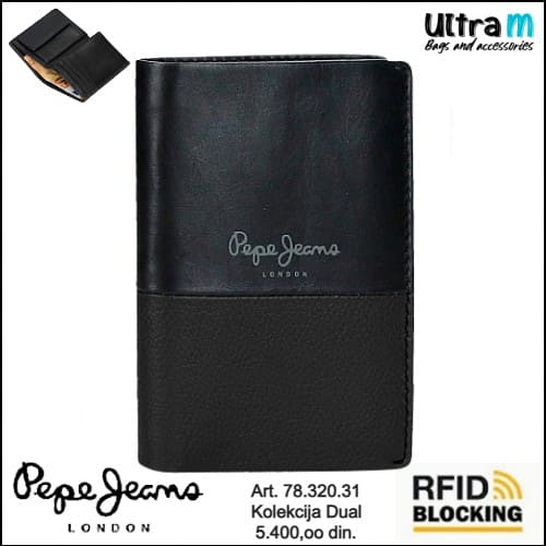 Muški novčanik Pepe Jeans Art. 78.320.31 Dual crni