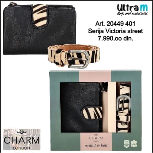 Zenski novčanik i kaiš set Charm London Art. 20449 401 Victoria street