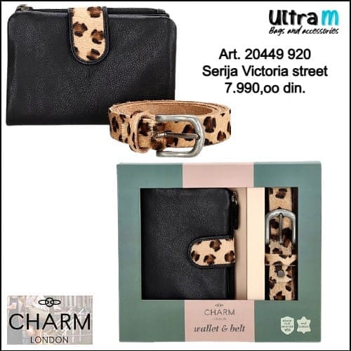Zenski novčanik i kaiš set Charm London Art. 20449 920 Victoria street
