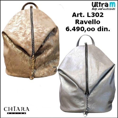 Ranac Chiara Design Art L302 Ravello ženski zlatni i srebrni