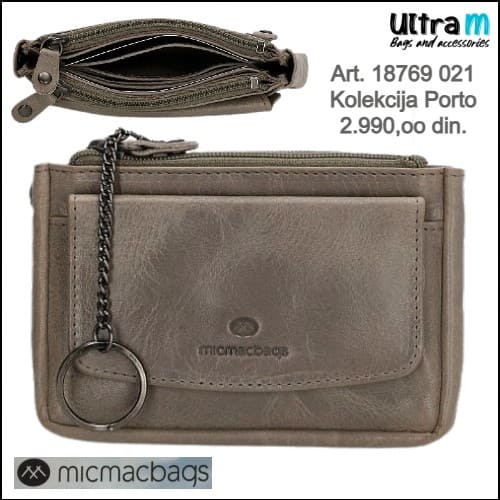 Key and card case Micmacbags Art. 18769 012 Porto sivi koža