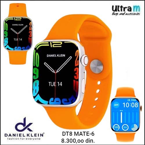 Zenski ručni sat Daniel Klein Art. Smart sat DT8 MATE-6 Orange