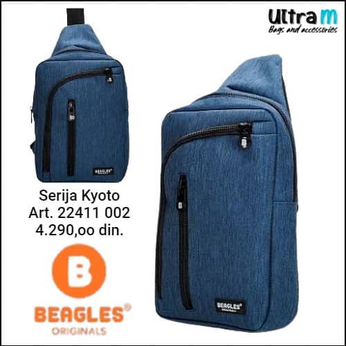 Muška torbica Beagles Originals Art. 22411 002 Kyoto teget