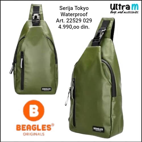 Muška torbica Beagles Originals Art. 22529 029 Waterproof olive