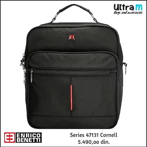 Muška torbica Enrico Benetti Art. 47131 Cornell crna