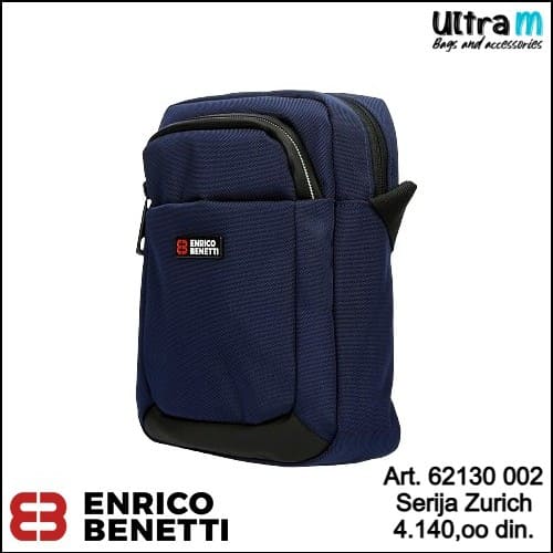 Muška torbica Enrico Benetti Art. 62130 002 Zurich teget