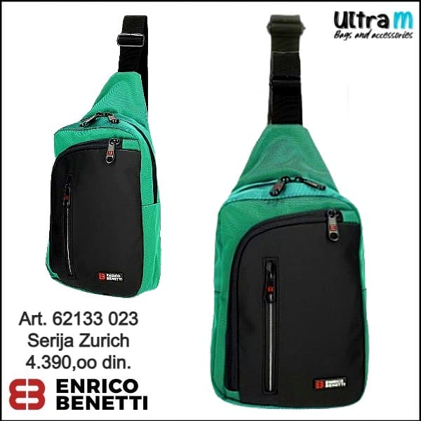 Muška torbica Enrico Benetti Art. 62133 023 Zurich crossbody zelena