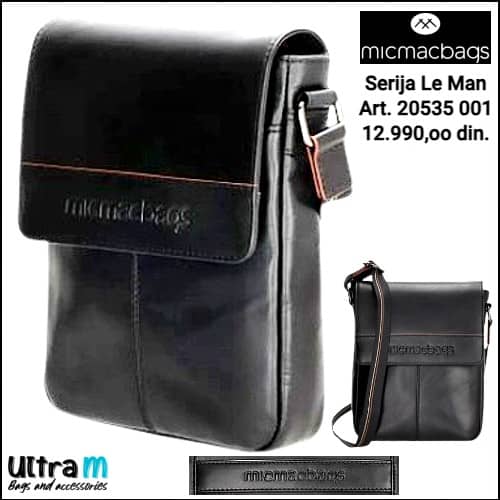Muška torbica MICMACBAGS Art. 20535 001 Le Man Koža