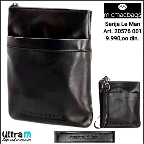Muška torbica MICMACBAGS Art. 20576 001 Le Man Koža