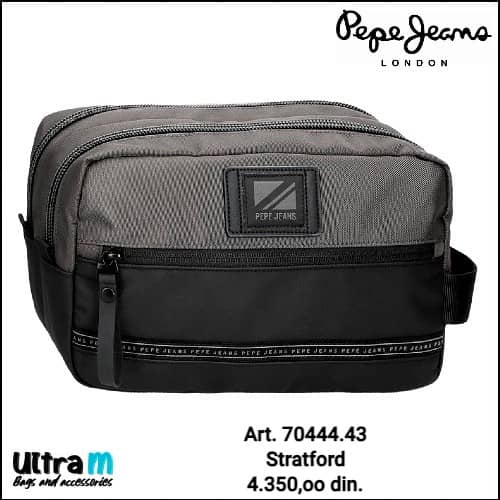 Muška torbica Pepe Jeans Art. 70.444.43 Stratford Grey Neseser
