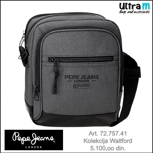 Muška torbica Pepe Jeans Art. 72.757.41 Waltford Siva