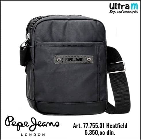 Muška torbica Pepe Jeans Art. 77.755.31 Heatfield Crna