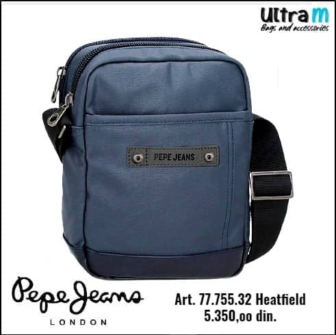 Muška torbica Pepe Jeans Art. 77.755.32 Heatfield Plava