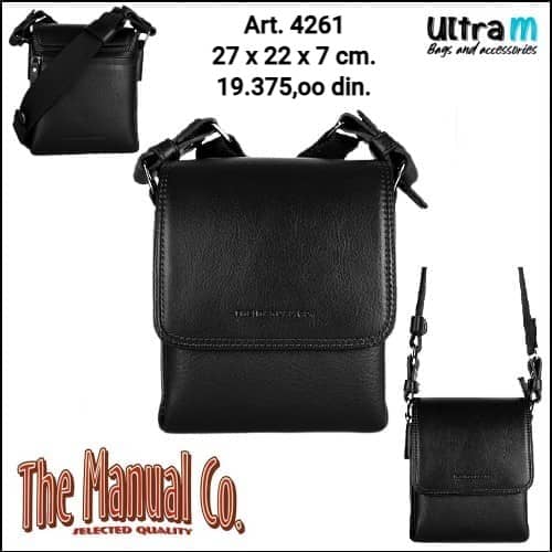 Muška torbica The Manual Co Art. 4261 Crna