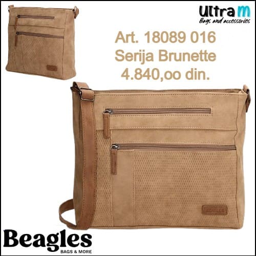 Zenska torba Beagles Art. 18089 016 Brunete taupe